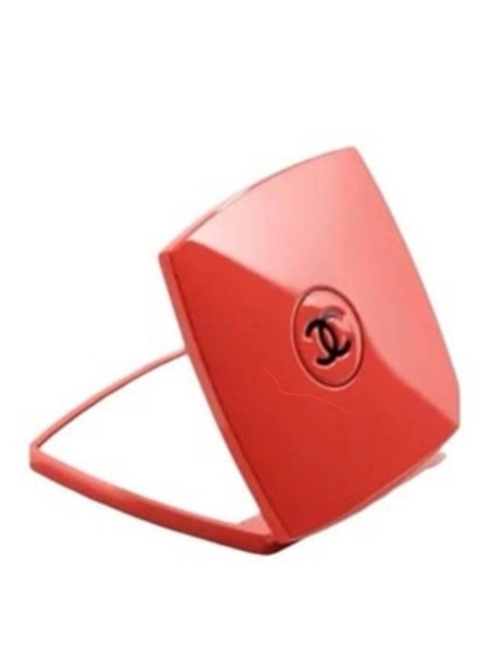 Chanel Coral Compact Mirror & Chanel Gift Bag